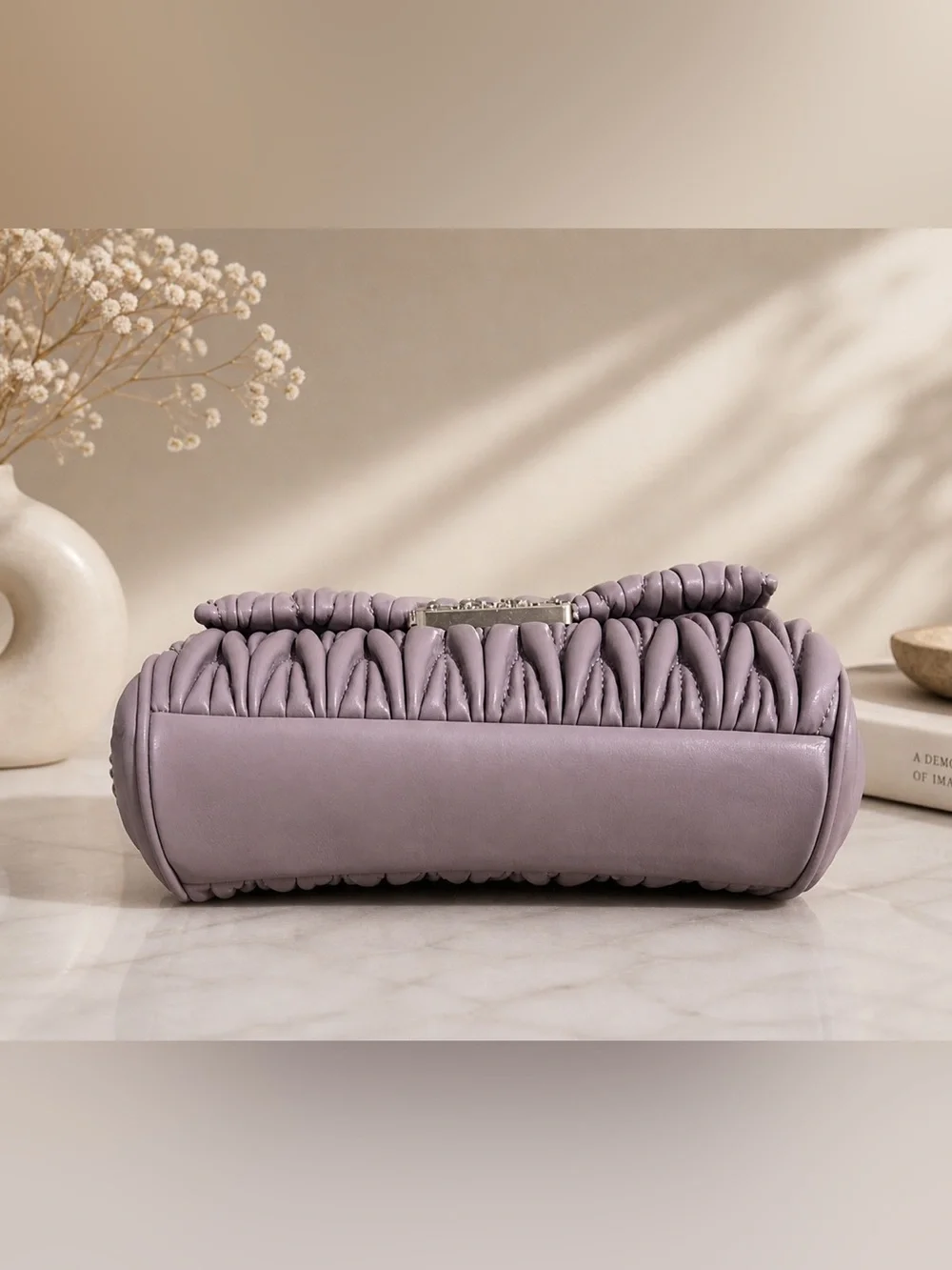 Steve Madden Quilted Shoulder Crossbody Bag in Lavender - NWT - Picture 5 of 6